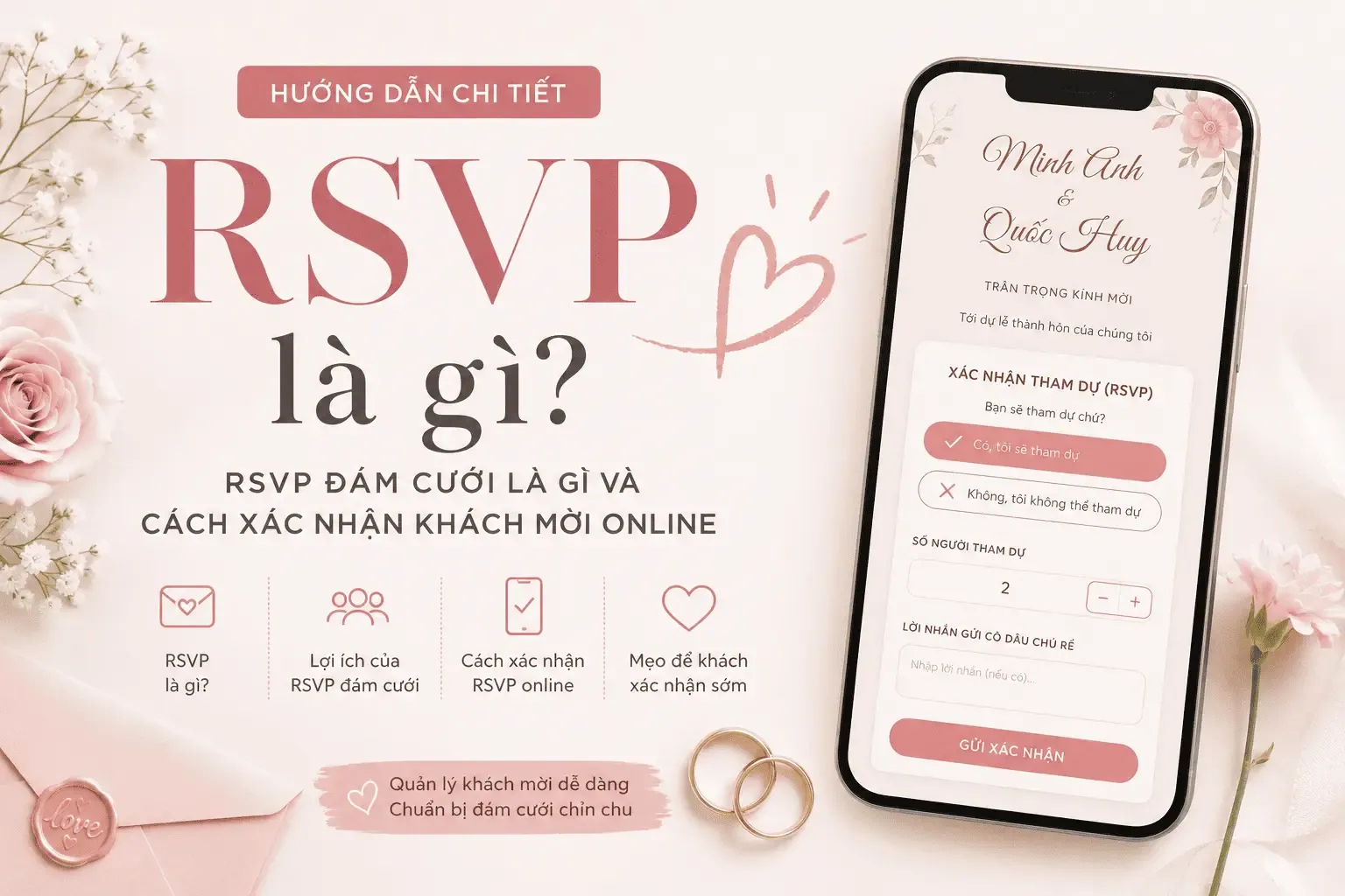 RSVP là gì? Cách xác nhận khách mời đám cưới online dễ dàng