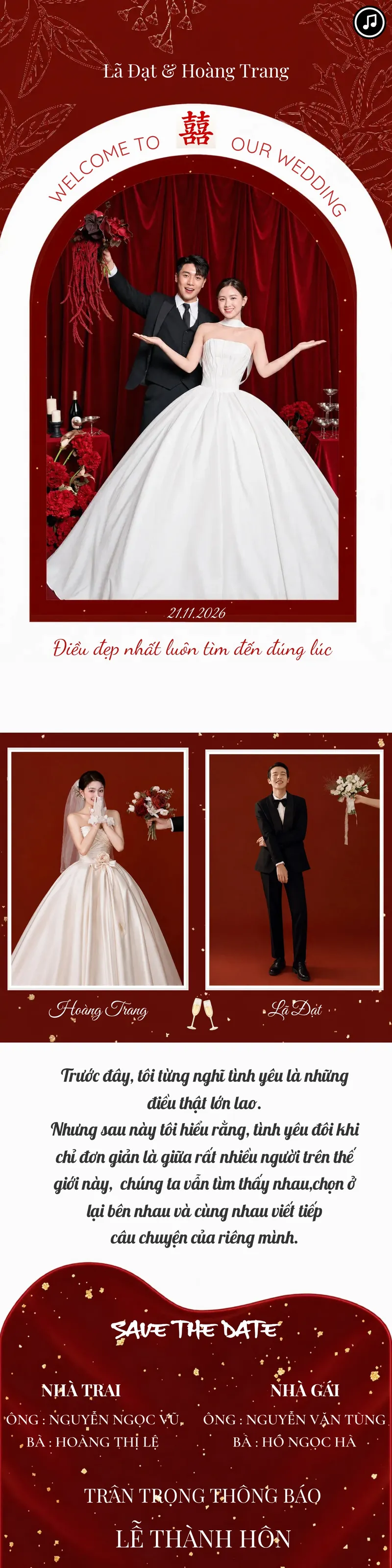 Thiệp cưới sang trọng - Storymemories