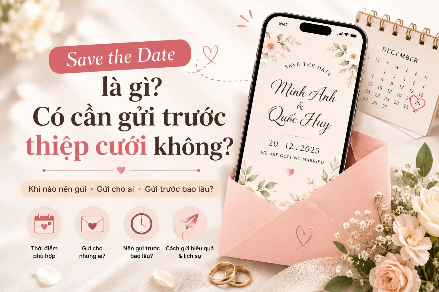 Save the Date là gì? Có cần gửi trước thiệp cưới không?
