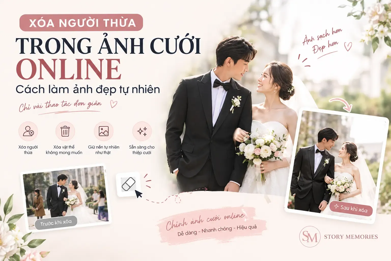 xóa người thừa trong ảnh, xóa người trong ảnh
