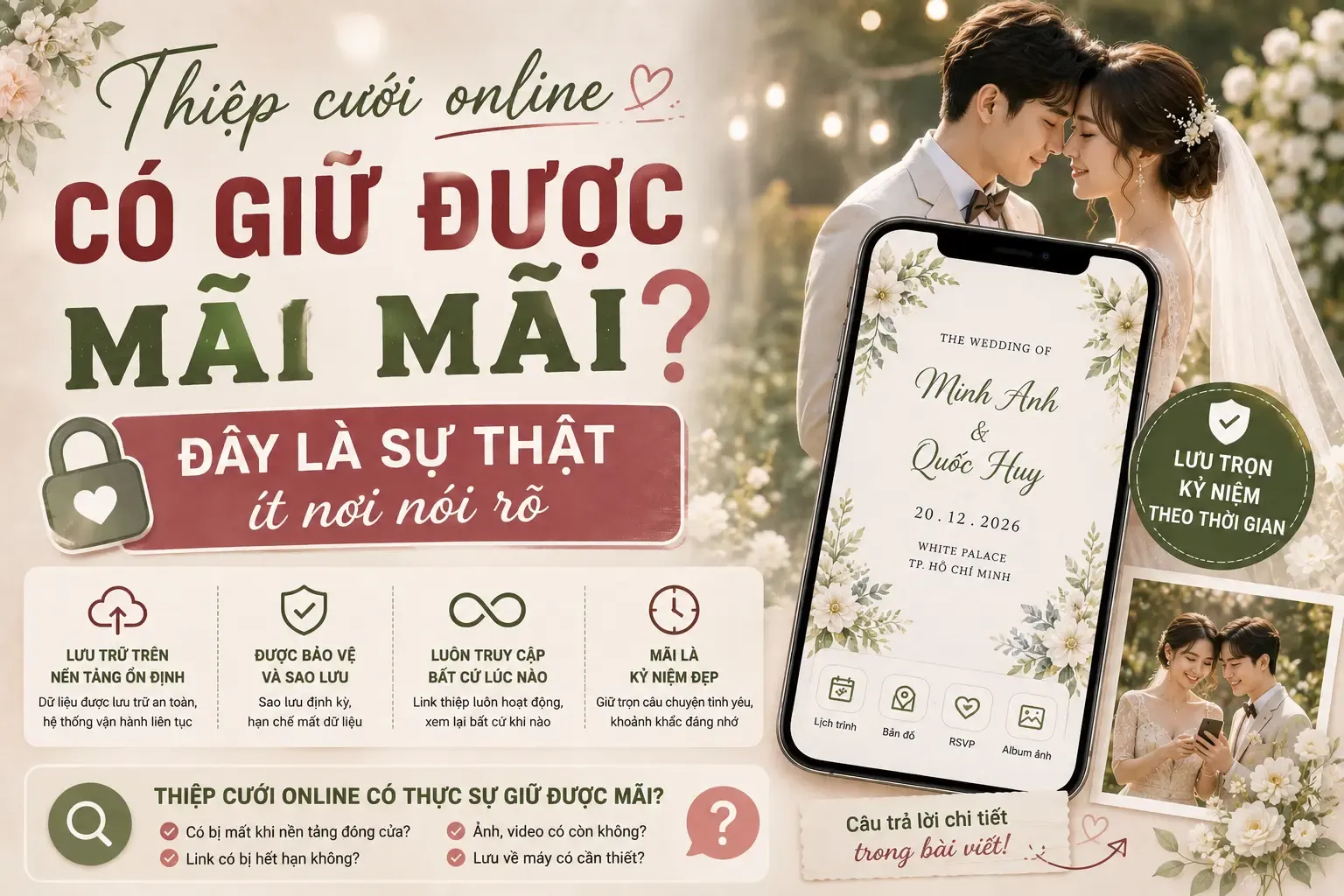 Thiệp cưới online có giữ được mãi mãi không? Đây là sự thật ít nơi nói rõ